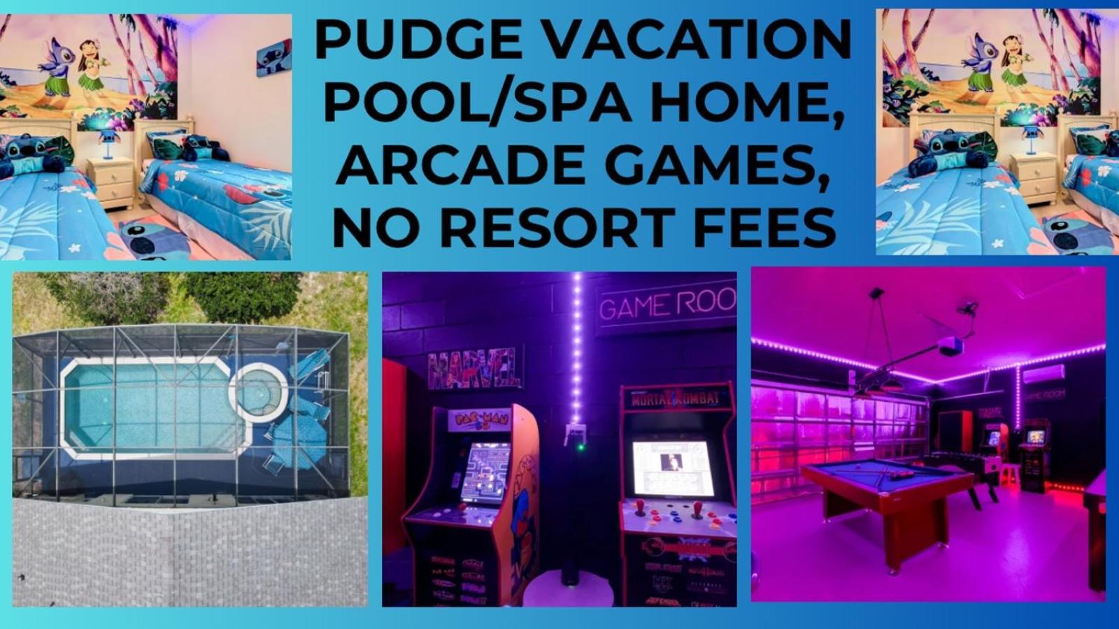 Pudge Vacation Poolspa Home Near Disney Orlando Eksteriør billede